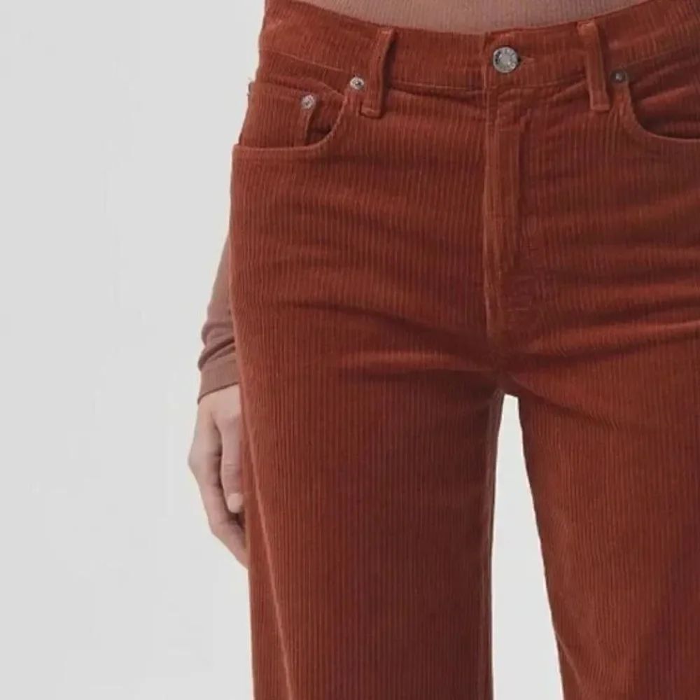 Agolde corduroy rust colored size 26 - Picture 2 of 5
